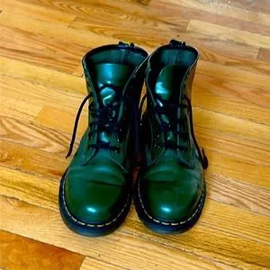 ⬛︎Dr.Martens グリーン【Size:UK5】 Dr. Martens Men's 1460 8 Eye Fashon Boots Black Leather 9.5